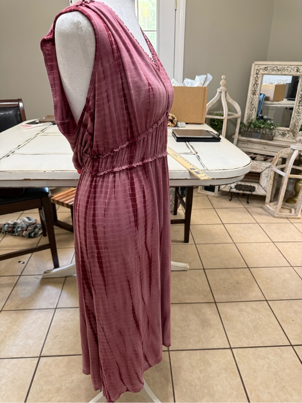 Knox Rose Sleeveless V-Neck Mauve Maxi Dress size Medium - Picture 4 of 10
